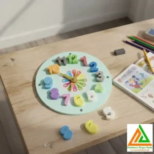 پازل ساعت بااعدادبرجسته فومی