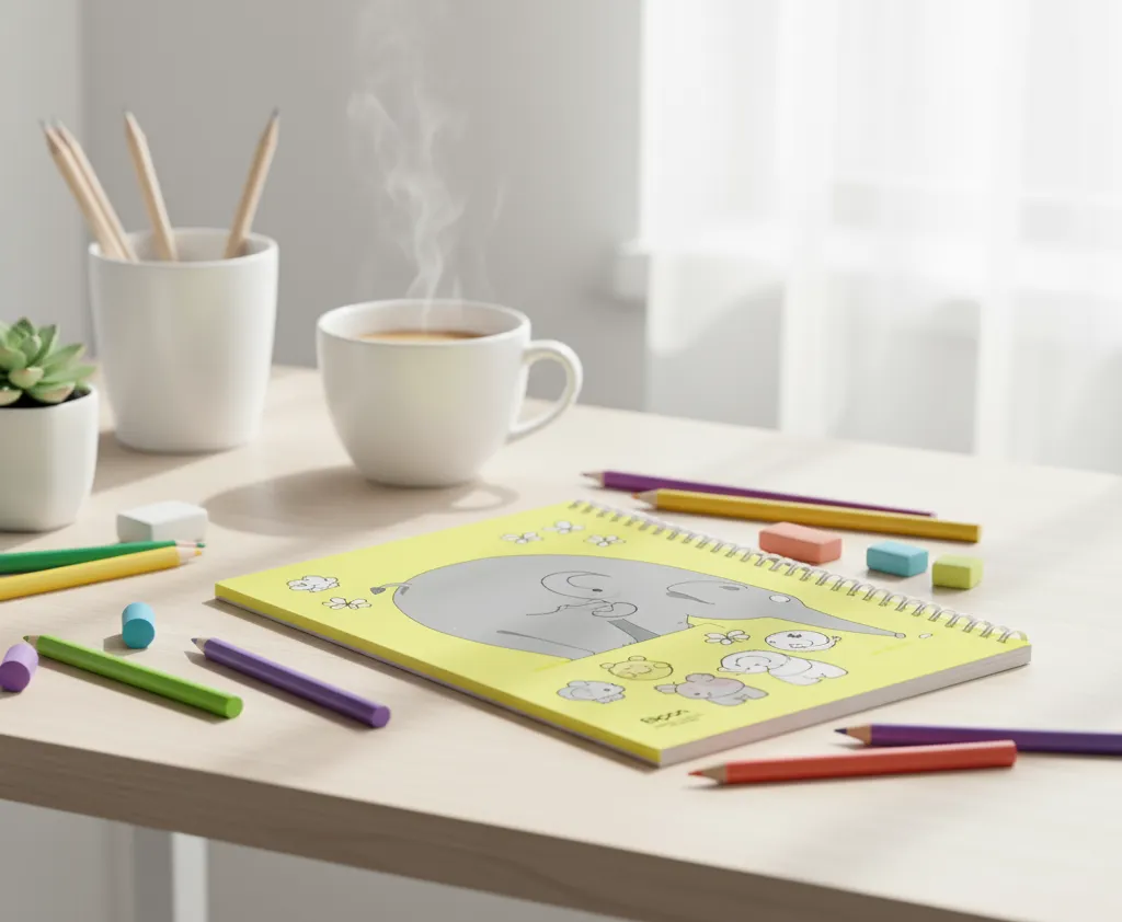 دفتر نقاشی سیمی 40 برگ طرح فیلی