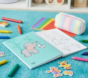 دفتر 40 برگ نقاشی سیمی فیلی الیپون