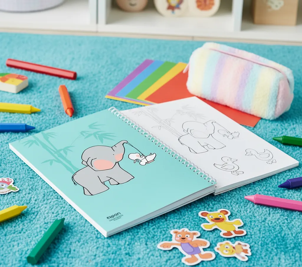 دفتر 40 برگ نقاشی سیمی فیلی الیپون