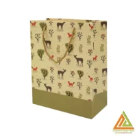 ساک دستی(کادویی)گلاسه طرح دار سایز2هیرمند پیپر19*24