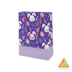 ساک دستی(کادویی)گلاسه طرح دار سایز1هیرمند پیپر16*22