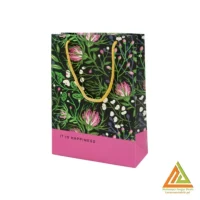 ساک دستی(کادویی)گلاسه طرح دار سایز1هیرمند پیپر16*22