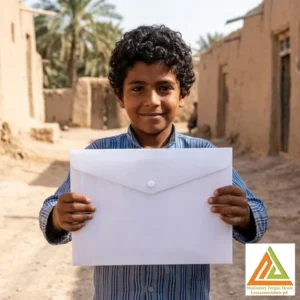 پاکت دکمه دار A4 سفید لیام