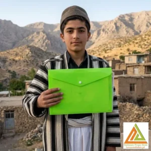 پاکت دکمه دار A4 سبز لیام