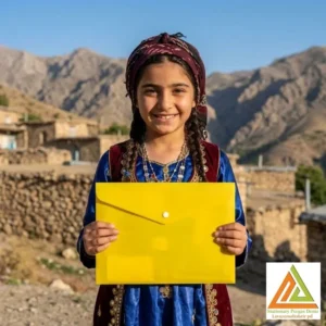 پاکت دکمه دار A4 زرد لیام