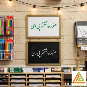 تخته سیاه و وایت برد دورو20* 30پایار