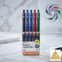 روان نویس فشاری ساراساکلیپ بسته5رنگ درای DRY 0/7 زبرا
